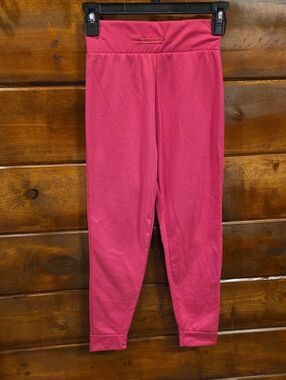 Girls' Pink Stretch Jersey Leggings